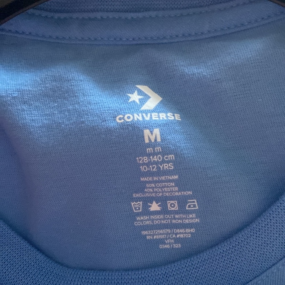 Converse Blue T-shirt Size M (Girls) - Picture 3 of 4
